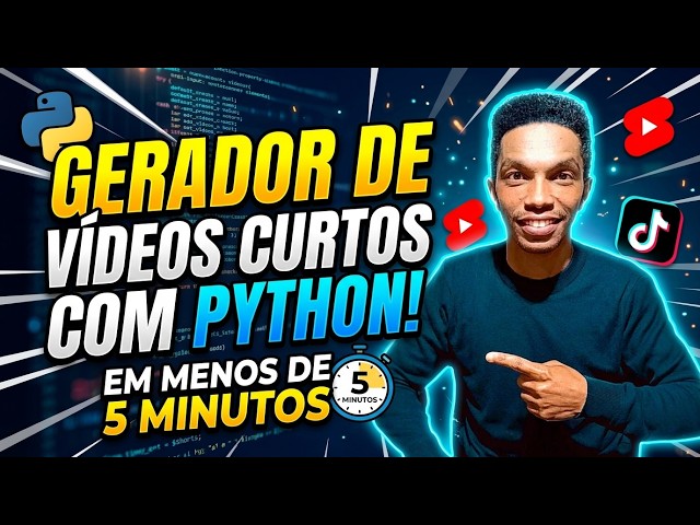 Como criar um Gerador de Videos curtos com PYTHON EM MENOS DE 5 MINUTOS