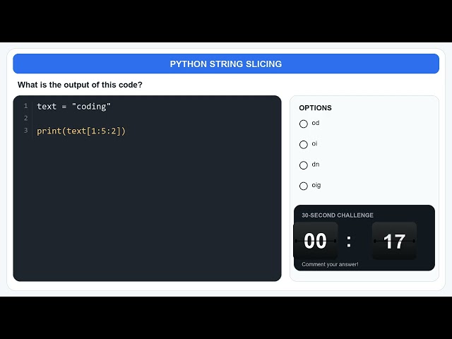 Can You Solve This Python String Slice? 🐍 | 30-Second Challenge