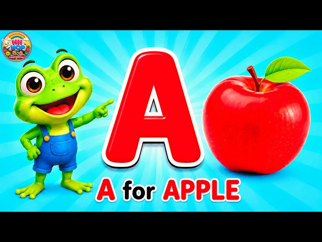A for Apple 🍎 | ABC Alphabet Song for Kids | Learn A to Z | Phonics for Kids by  HII HOP Kids...!