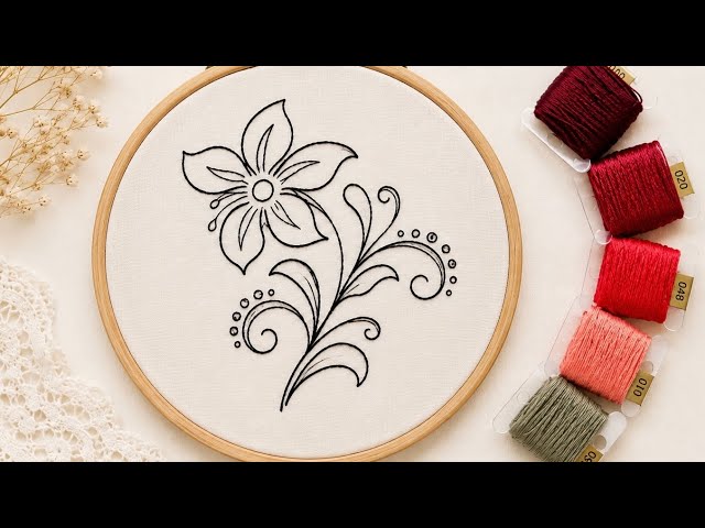 Gorgeous Flower Embroidery Design 🌸 | Easy Hand Embroidery Tutorial