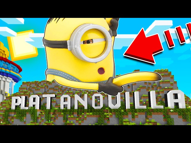 APARECE UN MINION GIGANTE EN LA CIUDAD DE PLATANOVILLA EN MINECRAFT