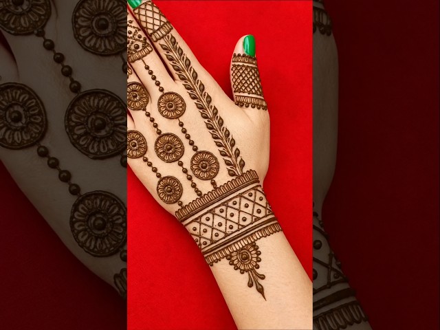 stylish mehndi design | back side mehndi design | new mehandi design | easy and simple mehndi design