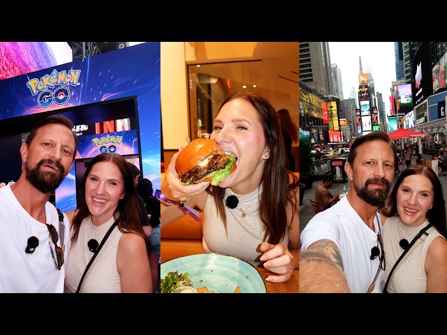 Our NYC Date! Pokemon Party In Times Square, Exploring The City & Nintendo Store Fun! + Our Haul!
