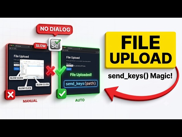 Selenium File Upload Automation | send_keys() Trick (No Dialog Box!) | Python #10