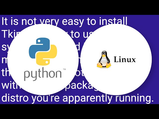 Install tkinter for Python