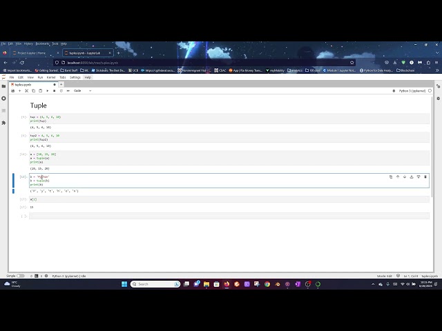 Access elements of Python Tuples
