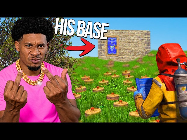 Placing 100's Of Landmines Around Rust Streamer Base...