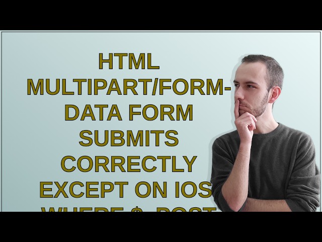 HTML multipart/form-data form submits correctly except on iOS, where $_POST and $_FILES are empty...