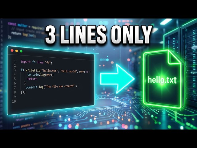 Create Files in Node.js in Just 3 Lines of Code #coding #programmingtips