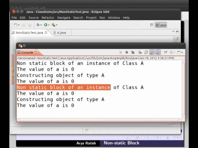 Non static block - Marathi