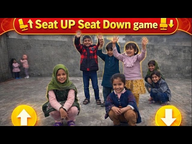 sit down sit up game  | kids enjoy sit up sit down game
