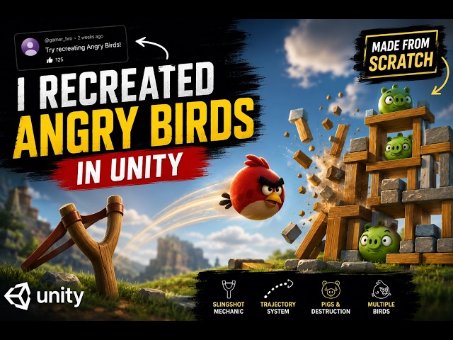 A Subscriber Challenged Me to Recreate Angry Birds in Unity... So I Did  | #angrybirds