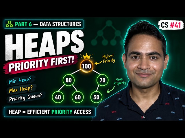 Heaps & Priority Queues Explained | Min Heap & Max Heap | Computer Science in Hindi #41