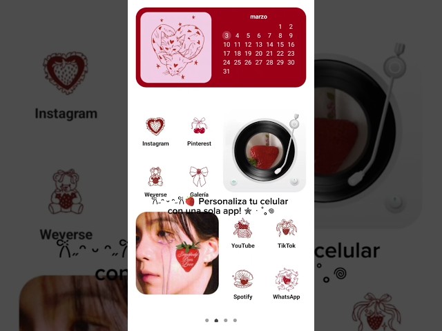 🍓 Personaliza tu celular con una sola app! ✮ ⋆ ˚｡𖦹  #personalizatucelular #kpop
