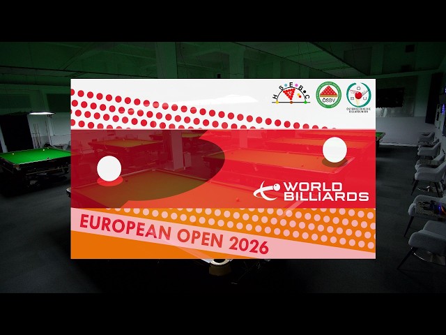Watch Live: Day Two European Open 2026 | Snooker & Billiards BLZ Vienna