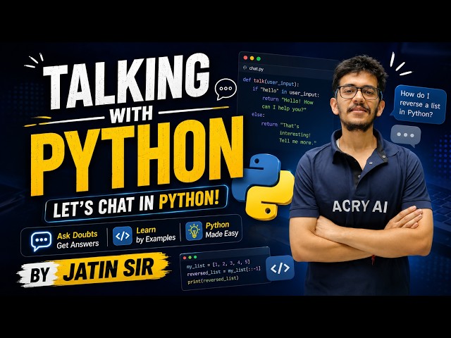 Talking with Users in Python 🤯 Build Your First Chat Program!