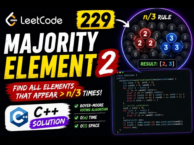 Boyer-Moore Voting Algorithm for n/3 Majority | LeetCode 229