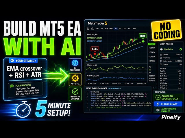 Build an MT5 Expert Advisor with AI in 5 Minutes | Pineify MQL5 Agent