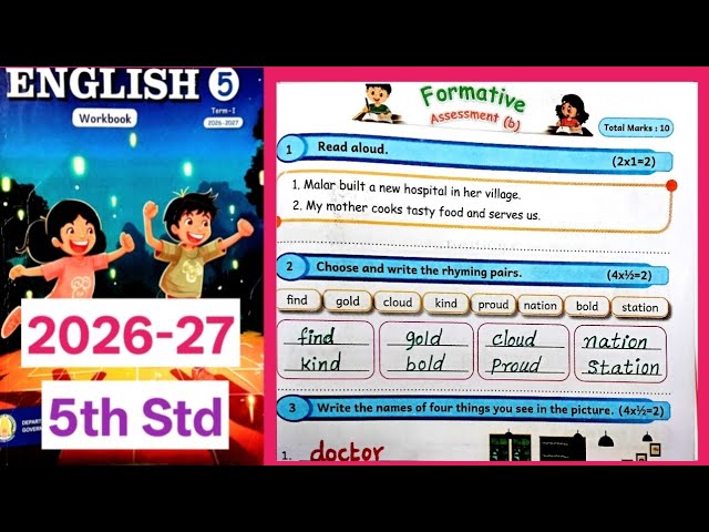 Formative Assessment B Answers 5th Standard English Workbook Term 1 Unit 8 2026-27 @illanthendral7