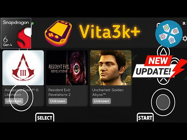 New Vita3k+ | Assassin's Creed, Uncharted, Resident Evil | Gameplay Testing | Snapdragon 6 Gen 4 