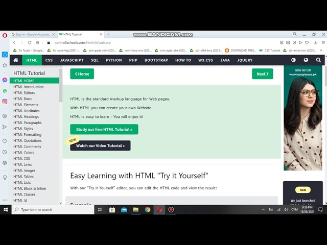 Introduction to HTML in W3School (Urdu/ Hindi) by Faiza Khan Info