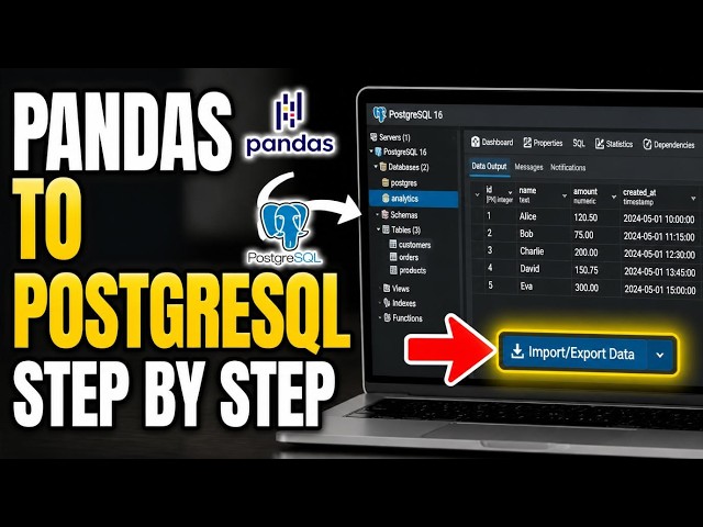 How to transfer dataframes with Pandas and PostgreSQL - Step By Step