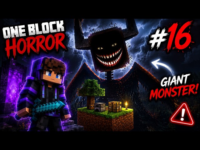 16 ជីវិតលើដុំដីមួយដុំក្នុង😮 Minecraft ll One Block Horro