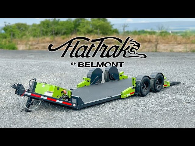 FlatTrak Trailers 22' No Ramps Knuckled A-Frame 14K Trailer Lays Flat on the Ground