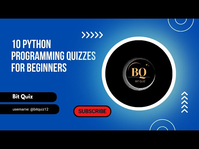 "10 Python Programming Quizzes for Beginners | Test Your Skills with Bit Quiz!" #PythonQuiz #Python