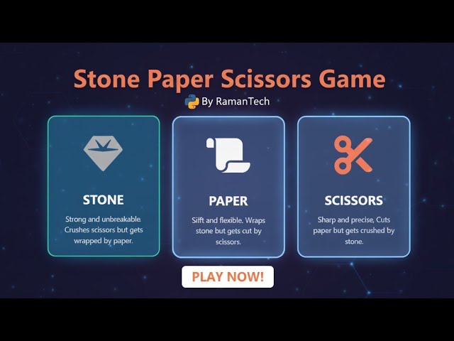 Build a Stone Paper Scissors Web App with Python & Flask!