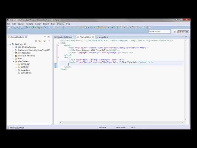 AJAX (Tutorial 02) - JAVA Servlet + Parse XML w/ JavaScript