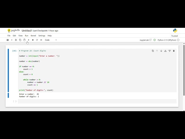 🐍 Python for Beginners #16 | Count Digits in a Number | Python While Loop Program