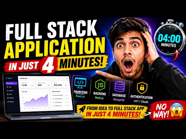 I Built a FULL STACK App in 4 Minutes 🤯
