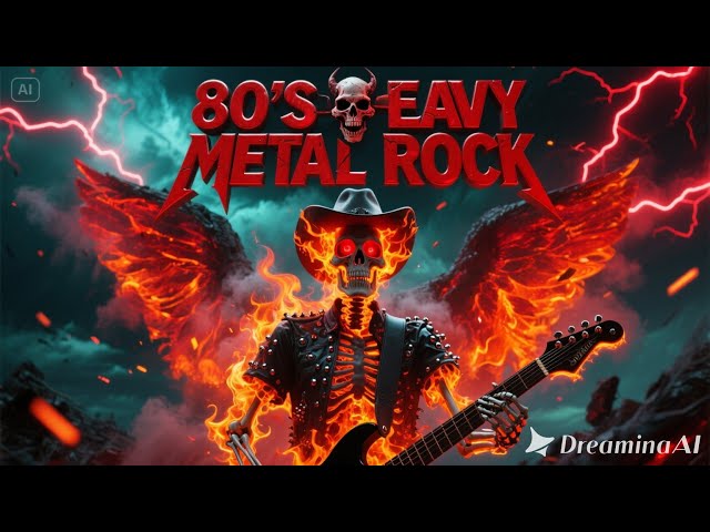 Skull of Flames | 80’s Heavy Metal Power Unleashed 💀🔥🎸 #MetalLegends #MetalStorm