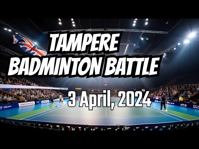 Playing badminton at Malm Areena, Tampere, Finland | 3 April, 2024