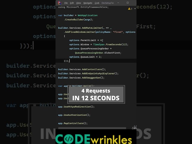 Rate limiting in ASP.Net Core