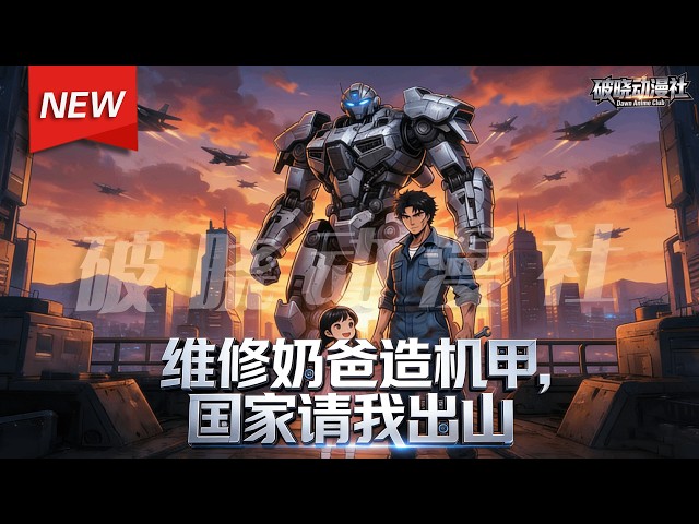 MULTISUB📢新番上线《维修奶爸造机甲，国家请我出山》第1~61集丨拥有“电磁系统”的穿越者路少秋，为给女儿更好生活打造机甲“高达”，却因女儿偷开引发骚动，被军方发掘。#漫剧 #破晓动漫社