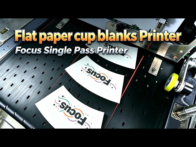 Single Pass Paper Cup Blank Printing Machine with Automatic Feeding and physical correction