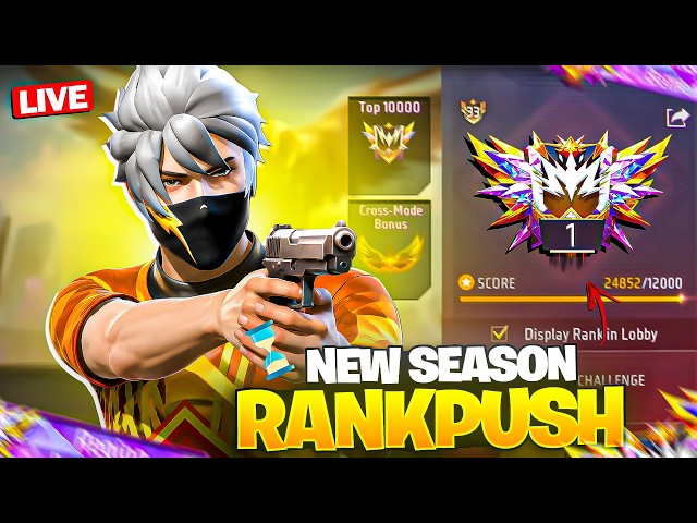 🔴[LIVE] NEW SEASON 53 RANK PUSH ☠️🔥 #freefire  #tushar31 #live