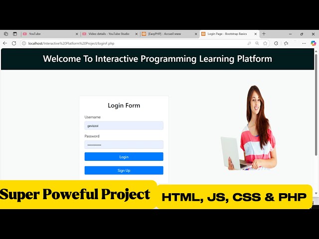 Simple & Powerful Web App using HTML, CSS, JS & PHP – Step by Step