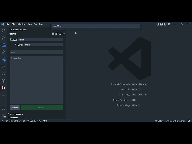 How to create github pull request in VS Code ?