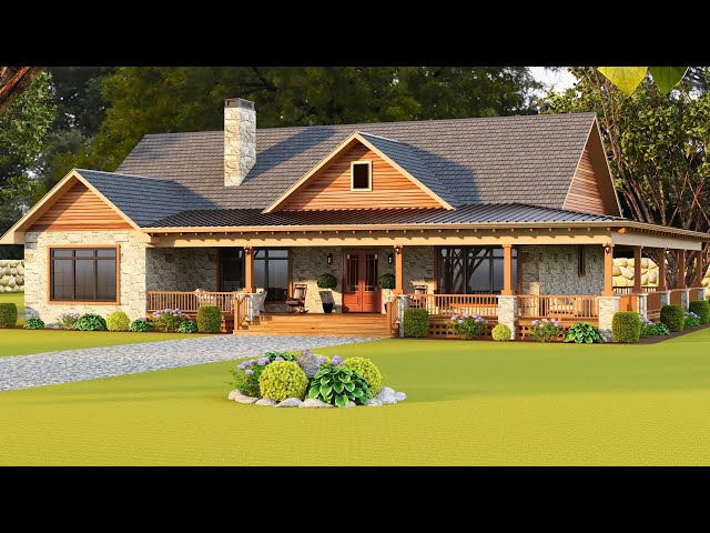 Charming Stone Cottage | 2405 Sq Ft House Design with Flawless Layout.  ID #1052