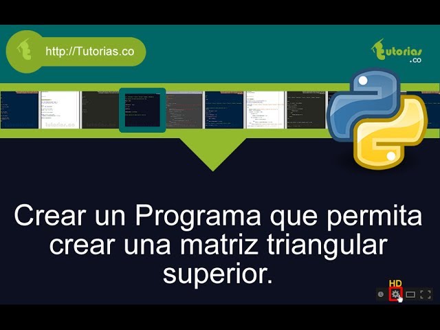 arrays -- python(crear matriz triangular superior)
