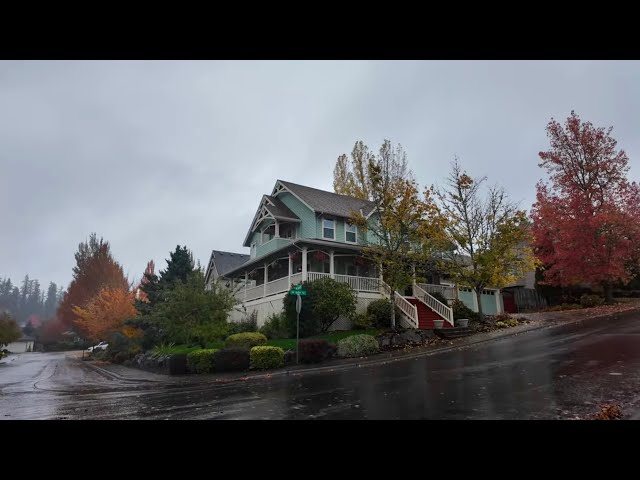 Rainy Autumn Walk Through Bethany Neighborhood | Portland, Oregon