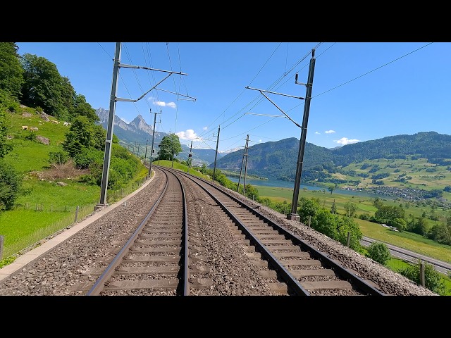 ★ 4K 🇨🇭 Luzern - Locarno train cab ride, Switzerland [05.2026] (longest railway tunnel in the world)