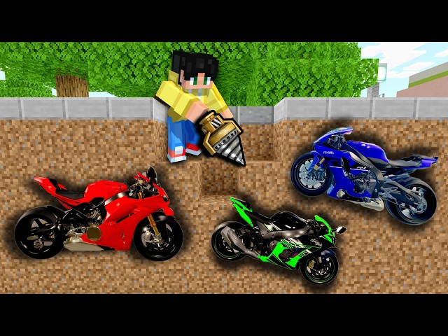 Dave Found Buried Super Big Bikes In Minecraft