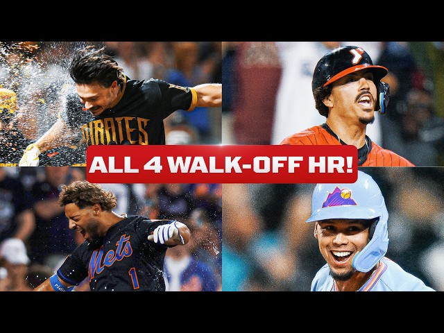 FOUR WALK-OFF HOME RUNS IN ONE NIGHT! 🤯 (Pirates, White Sox, Mets, Rockies) | MLB Highlights