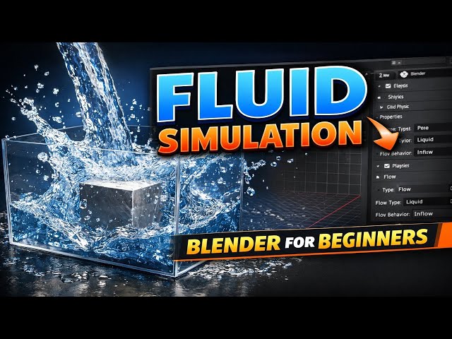 Blender Fluid Simulation Tutorial for Beginners | Easy Liquid Animation Step-by-Step