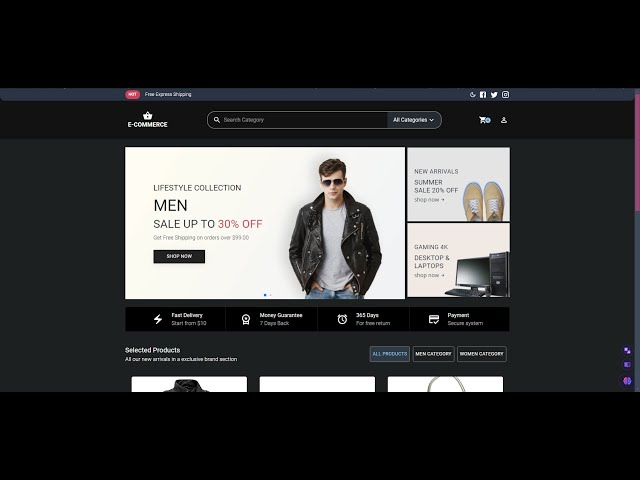 Full Stack React E-commerce (React, Strapi, Firebase Auth, Material UI  )