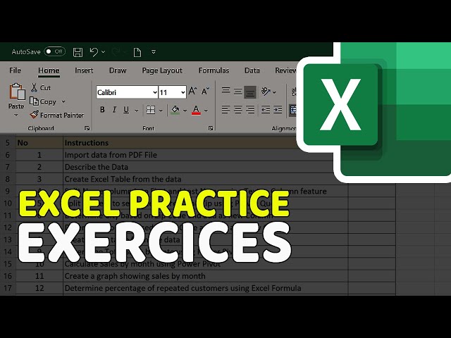 EXCEL PRACTICE EXERCISES